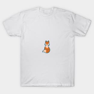 Fox in Autumn Foliage - Blue T-Shirt